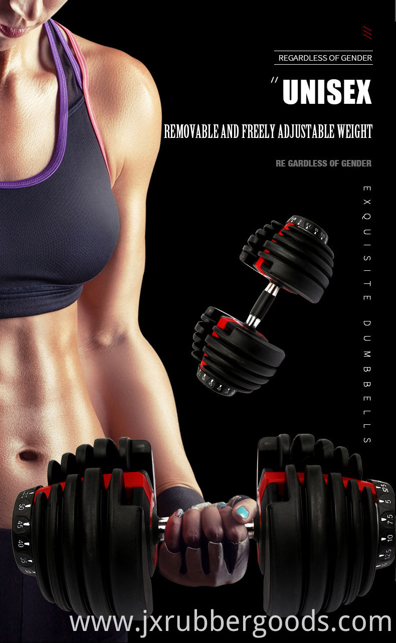 Hot-selling adjustable dumbbells, which can quickly adjust the weight of level 12, essential for muscle gain and fitness